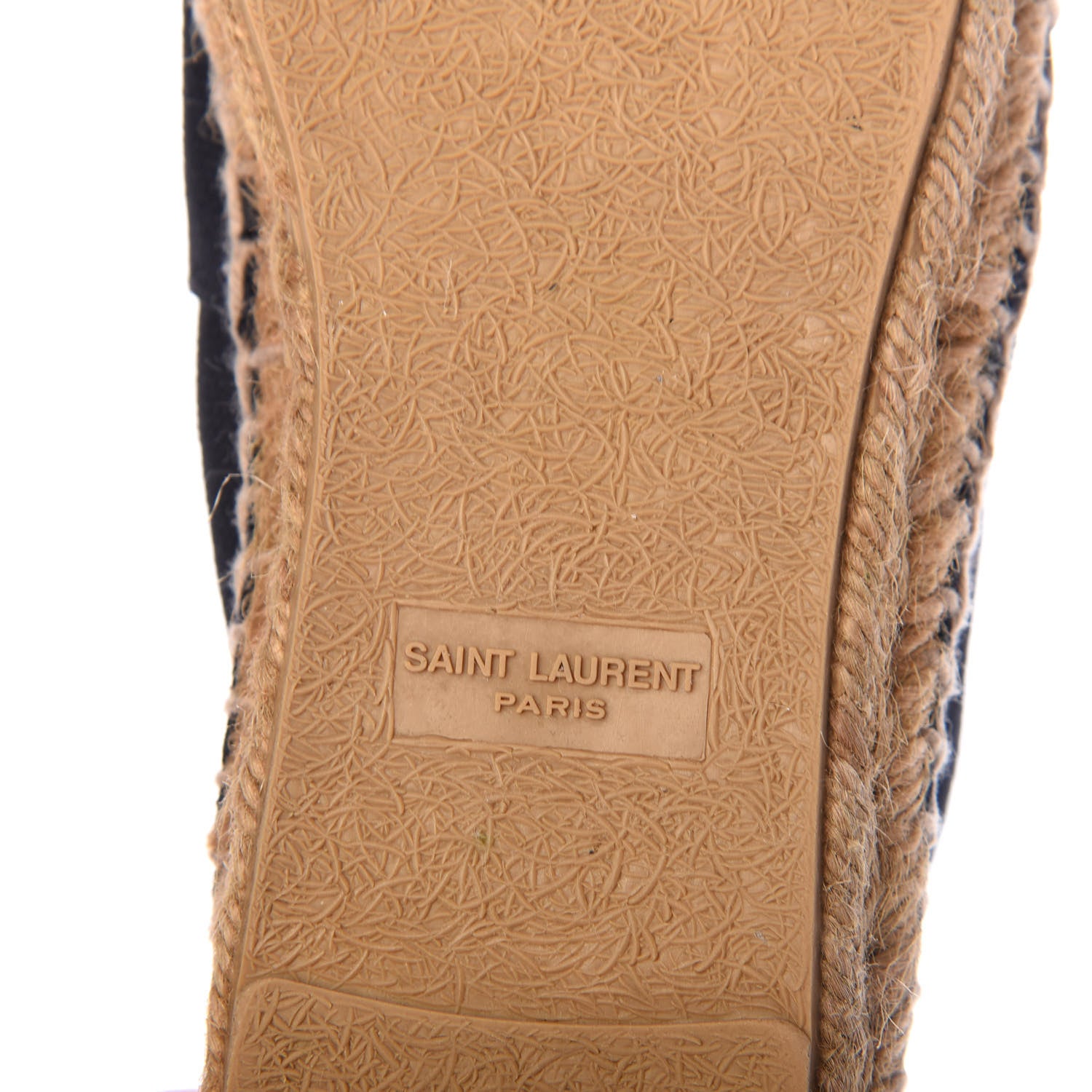 Saint Laurent Canvas Nappa Elba Light Logo Embroidered Espadrilles 38 Black 8 of 9