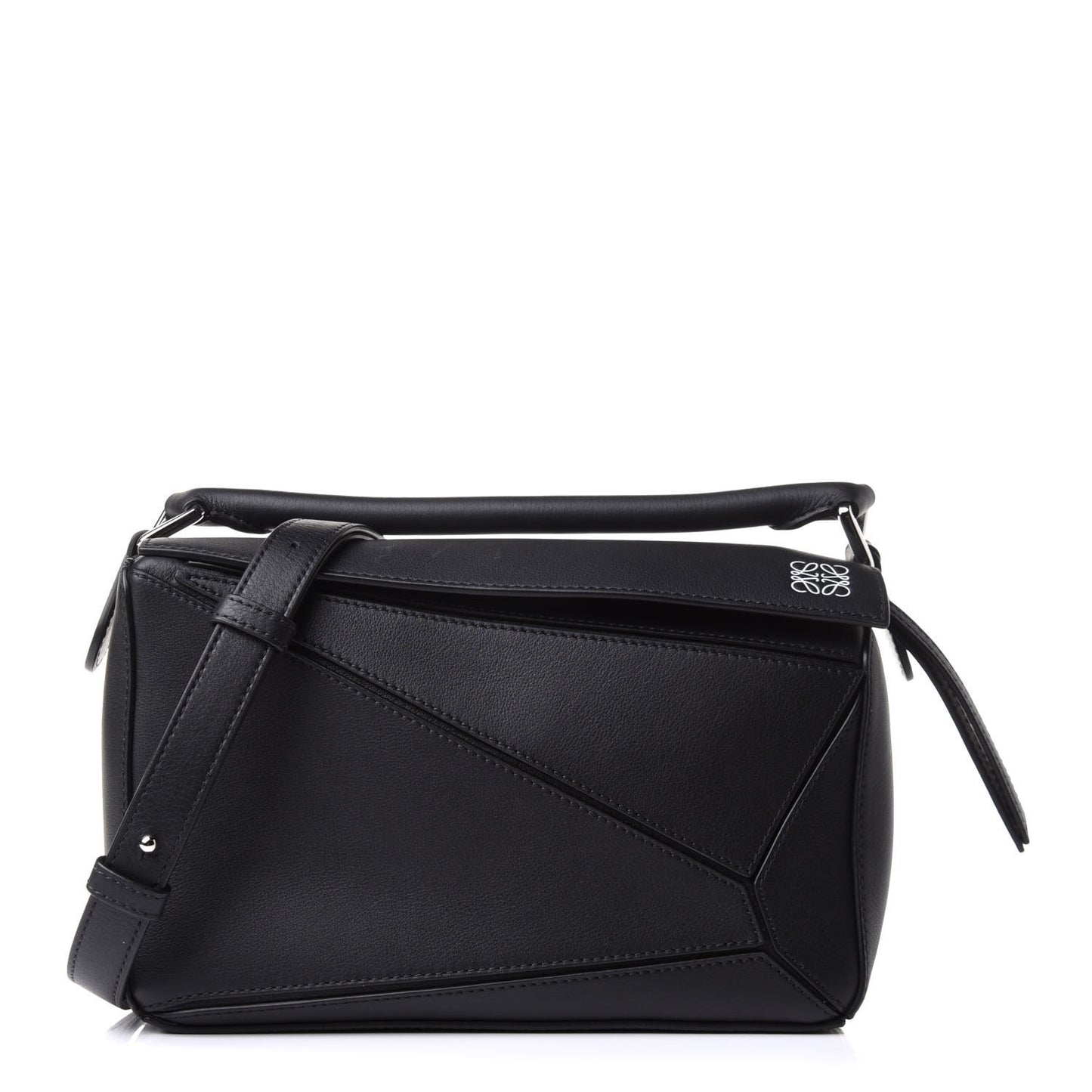 Calfskin Small Puzzle Bag Black