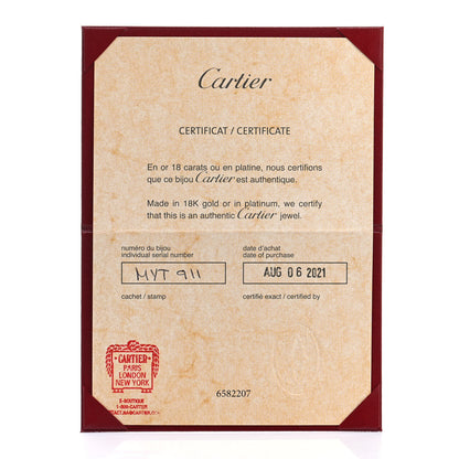 Cartier 18K Yellow Gold 5.5mm LOVE French Clip Hoop Earrings 6 of 6