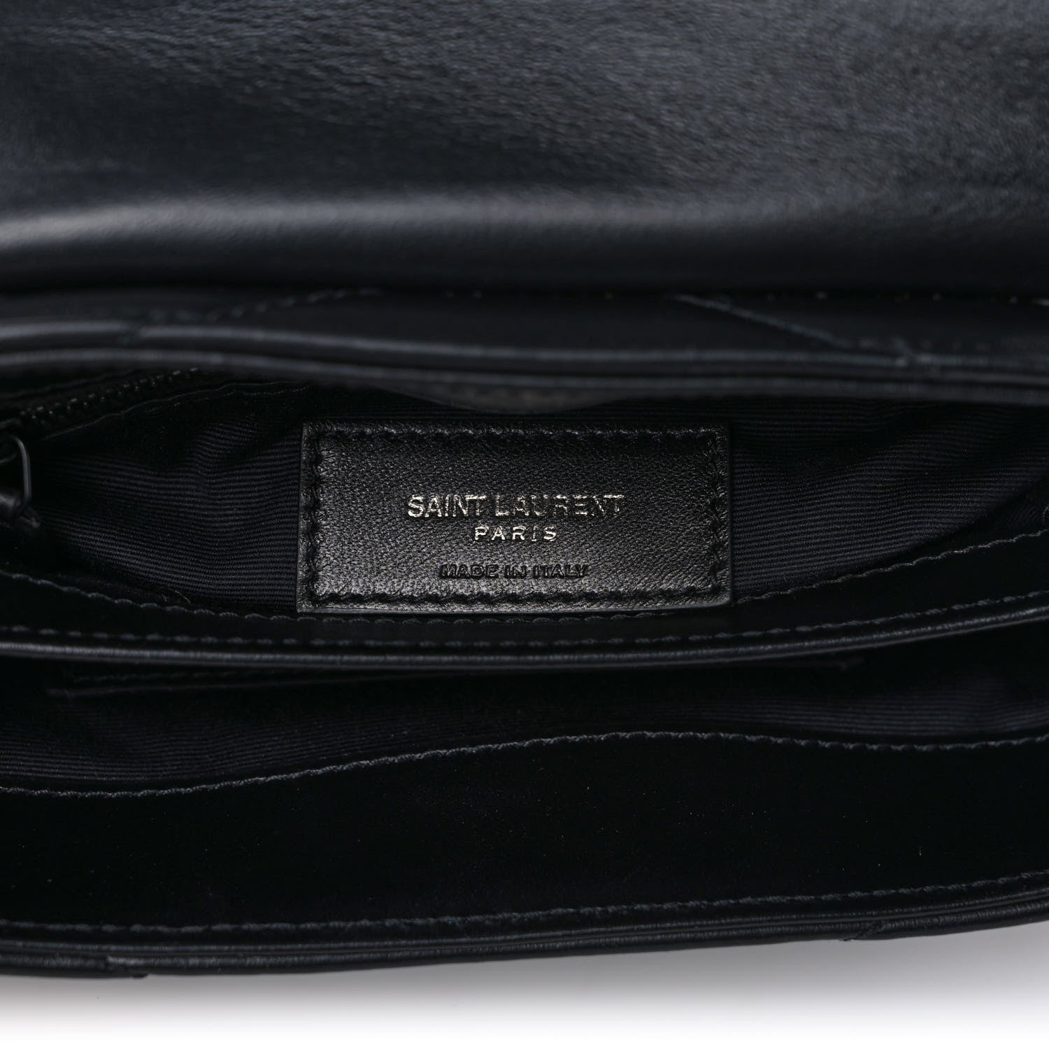 Saint Laurent Calfskin Y Quilted Monogram Monochrome Toy Loulou Crossbody Bag Black 6 of 8