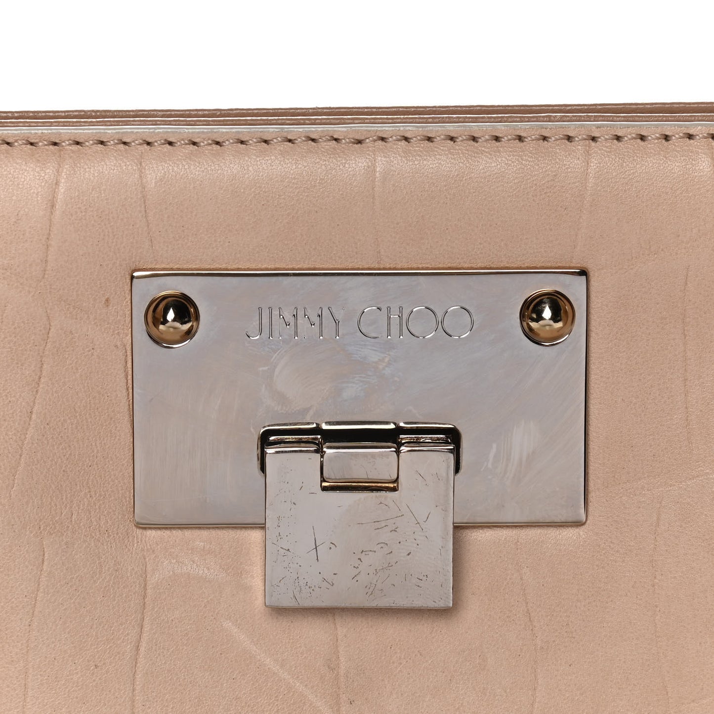 Crocodile Embossed Calfskin Riley Tote Beige