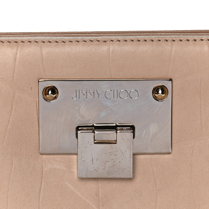 Jimmy Choo Crocodile Embossed Calfskin Riley Tote Beige 9 of 22