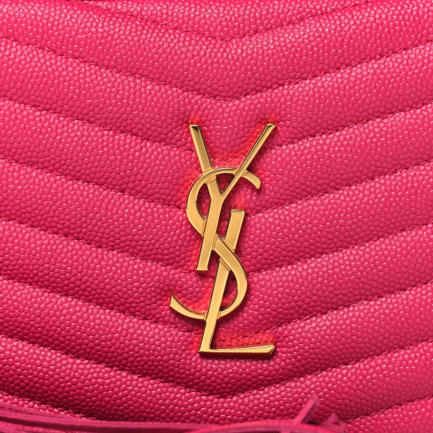 Grain De Poudre Matelasse Monogram Mini Lou Camera Bag Fuchsia