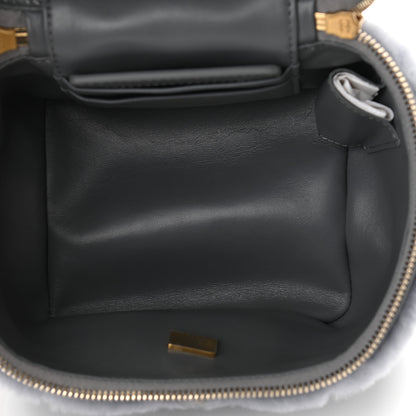 Chanel Shearling Lambskin Quilted Small Vanity Case Grey 5 of 11