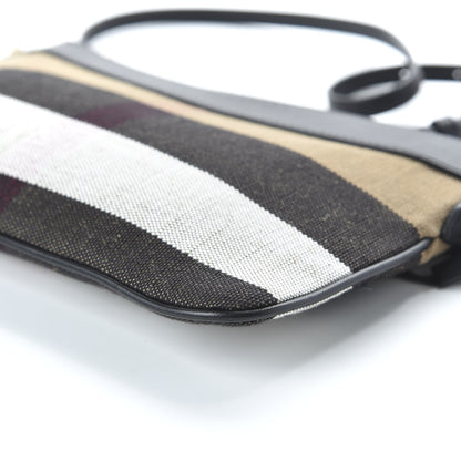 Burberry House Check Derby Peyton Crossbody Clutch Bag Black 7 of 9