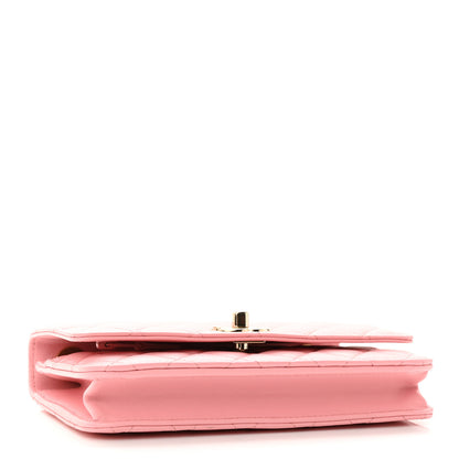 Chanel Lambskin Quilted Trendy CC Wallet On Chain WOC Pink 5 of 12