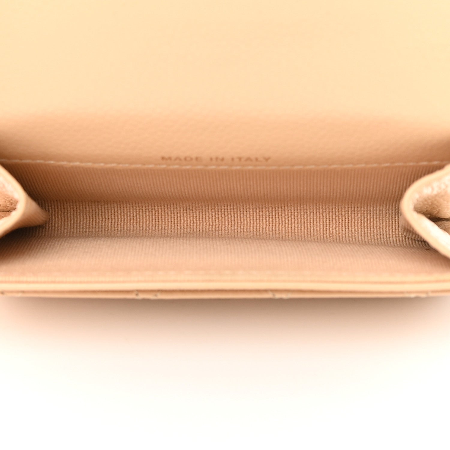Chanel Caviar Quilted Flap Card Holder Wallet Beige 5 of 10