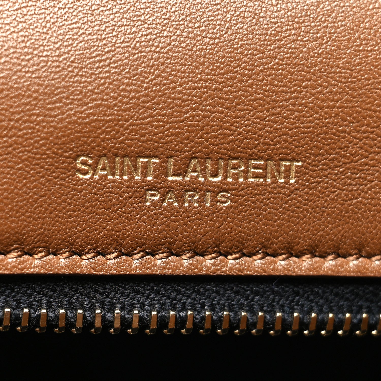 Saint Laurent Crocodile Embossed Suede Monogram Tassel Kate 99 Tan 6 of 12
