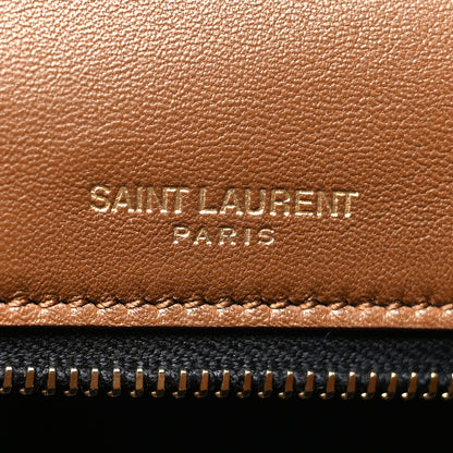 Saint Laurent Crocodile Embossed Suede Monogram Tassel Kate 99 Tan 6 of 12