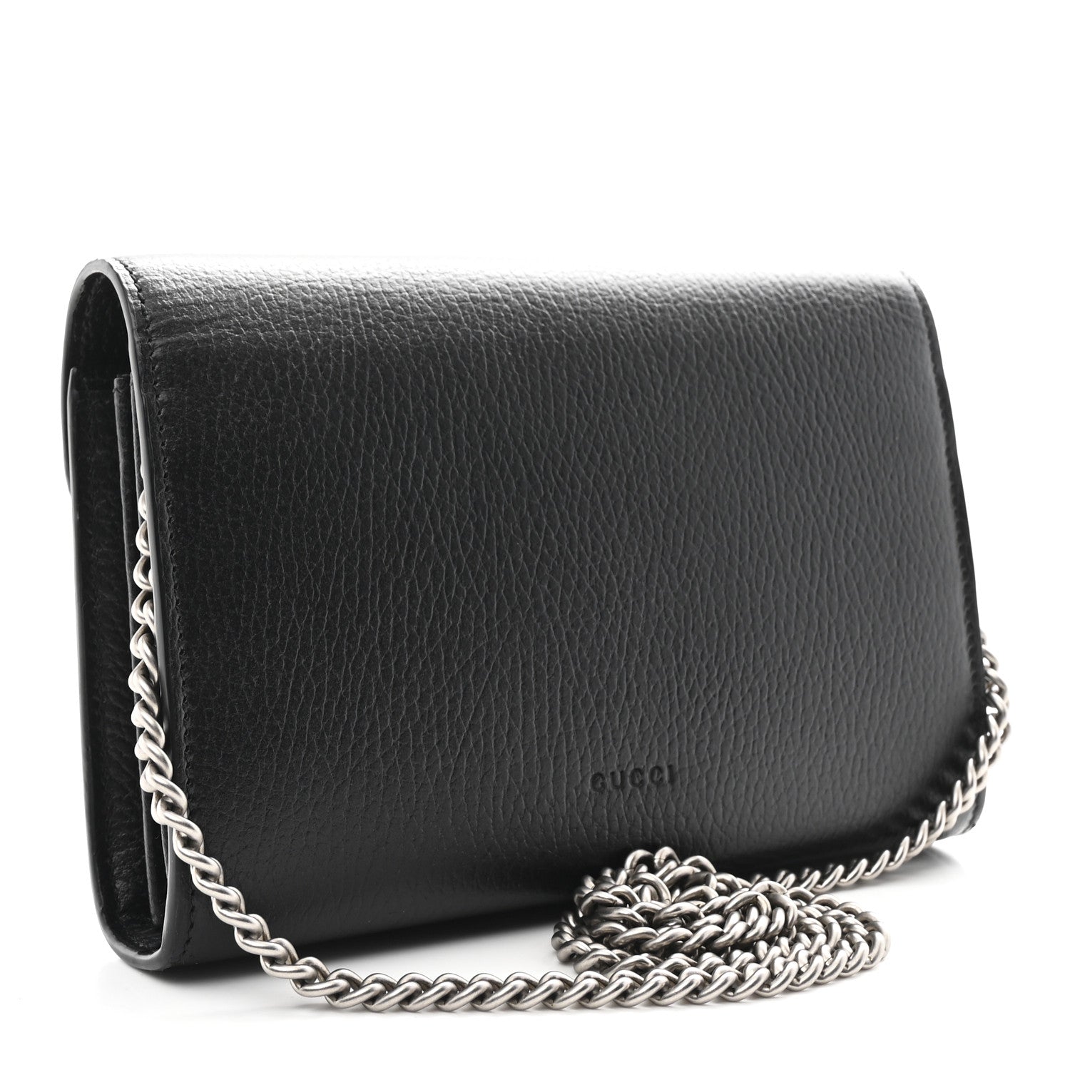 Gucci Calfskin Mini Dionysus Chain Wallet Black 3 of 12