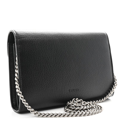 Gucci Calfskin Mini Dionysus Chain Wallet Black 3 of 12