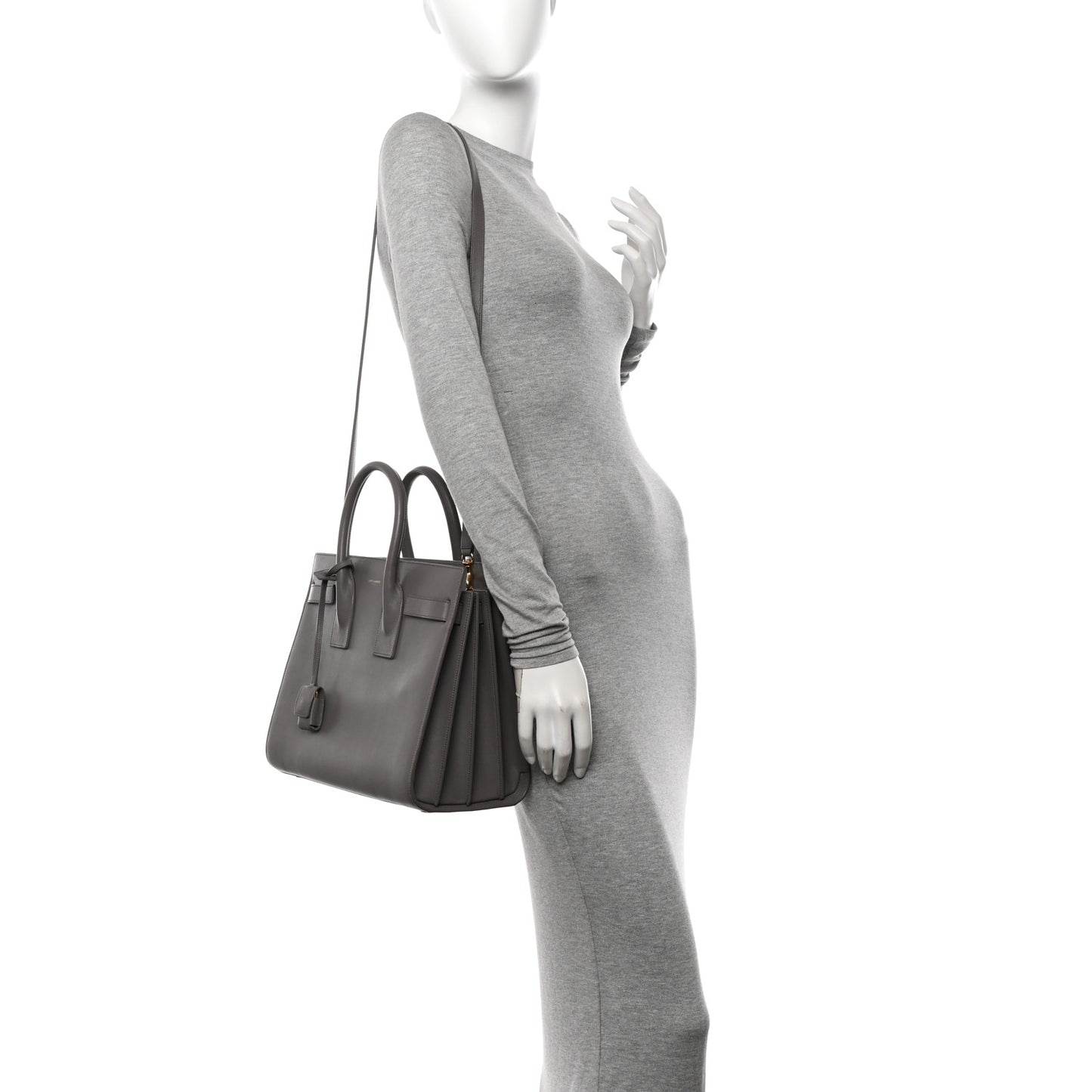 Calfskin Small Sac De Jour Grey