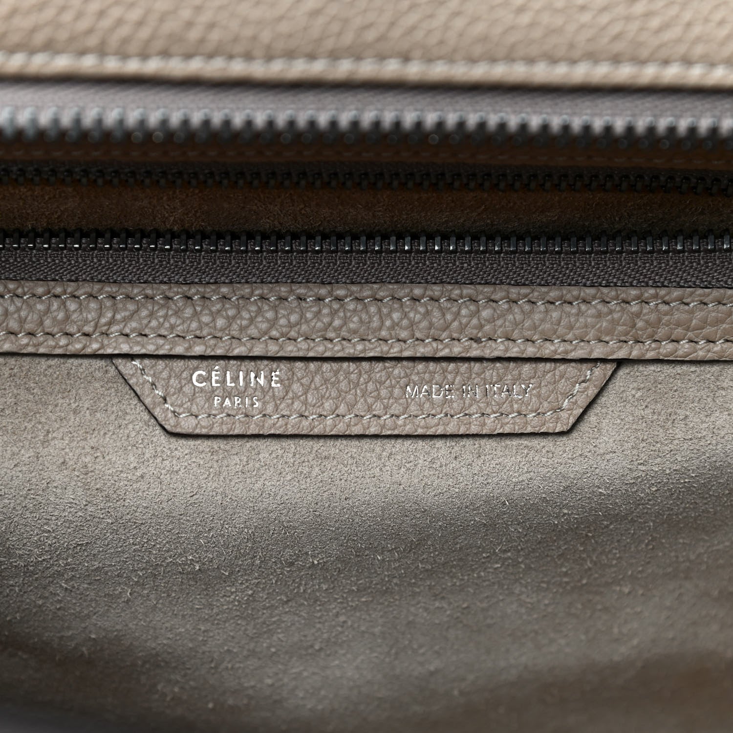 Celine Drummed Calfskin Mini Luggage Dune 6 of 11