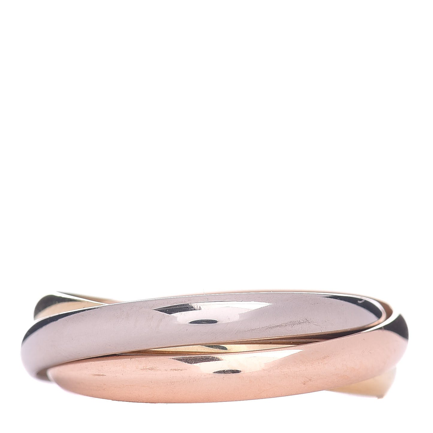 18K Pink Yellow White Gold Small Trinity Ring 57 8