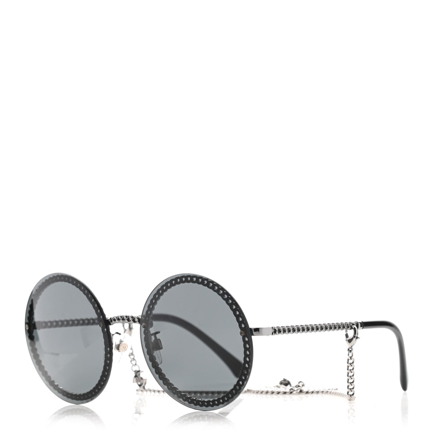 Round Chain Sunglasses 4245 Black