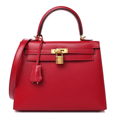 Hermes Tadelakt Kelly Sellier 25 Rouge Vif 1 of 11