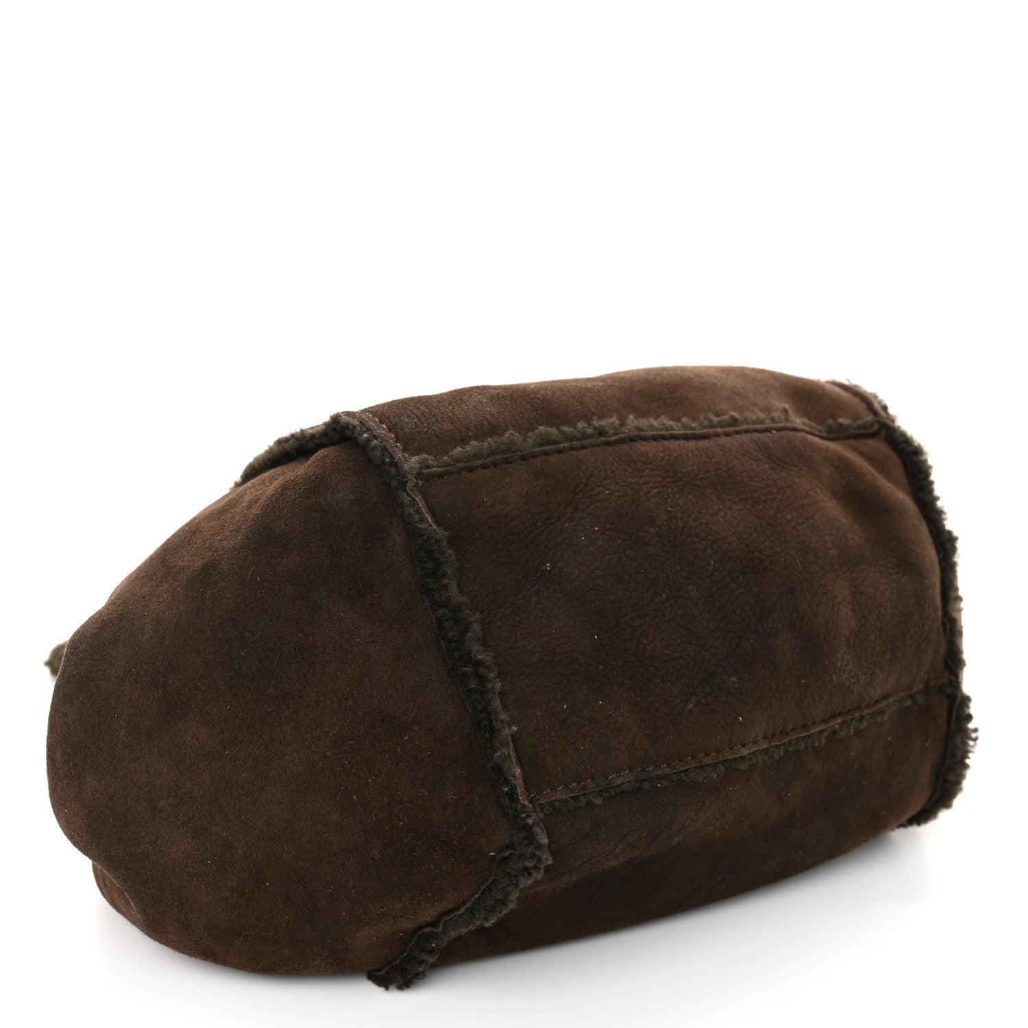 Chanel Shearling Accordion Flap Brown 4 of 9