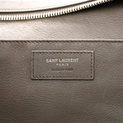 Saint Laurent Calfskin Crocodile Embossed Small Monogram Downtown Cabas Earth 6 of 15
