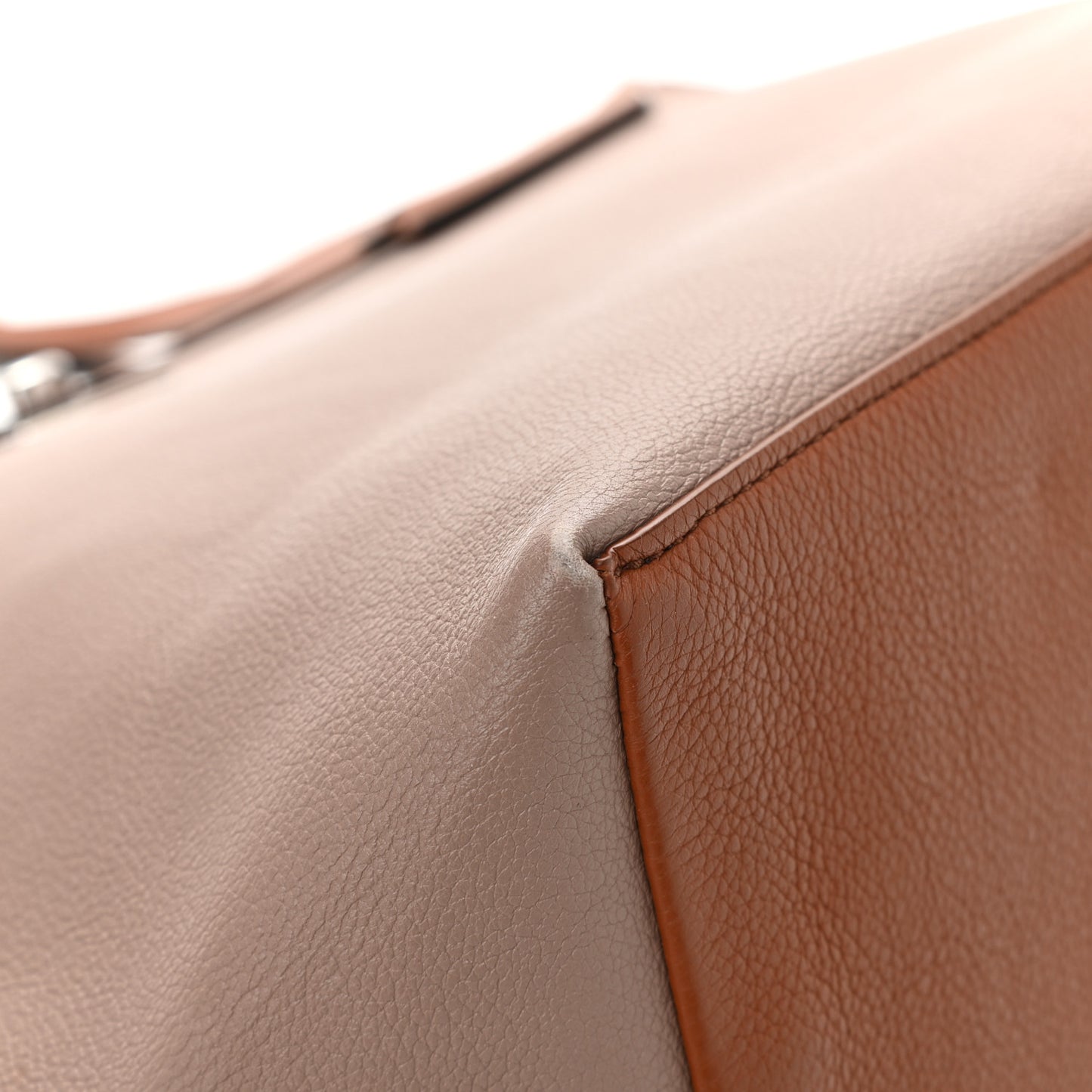 Calfskin Lockme Go Tote Vison