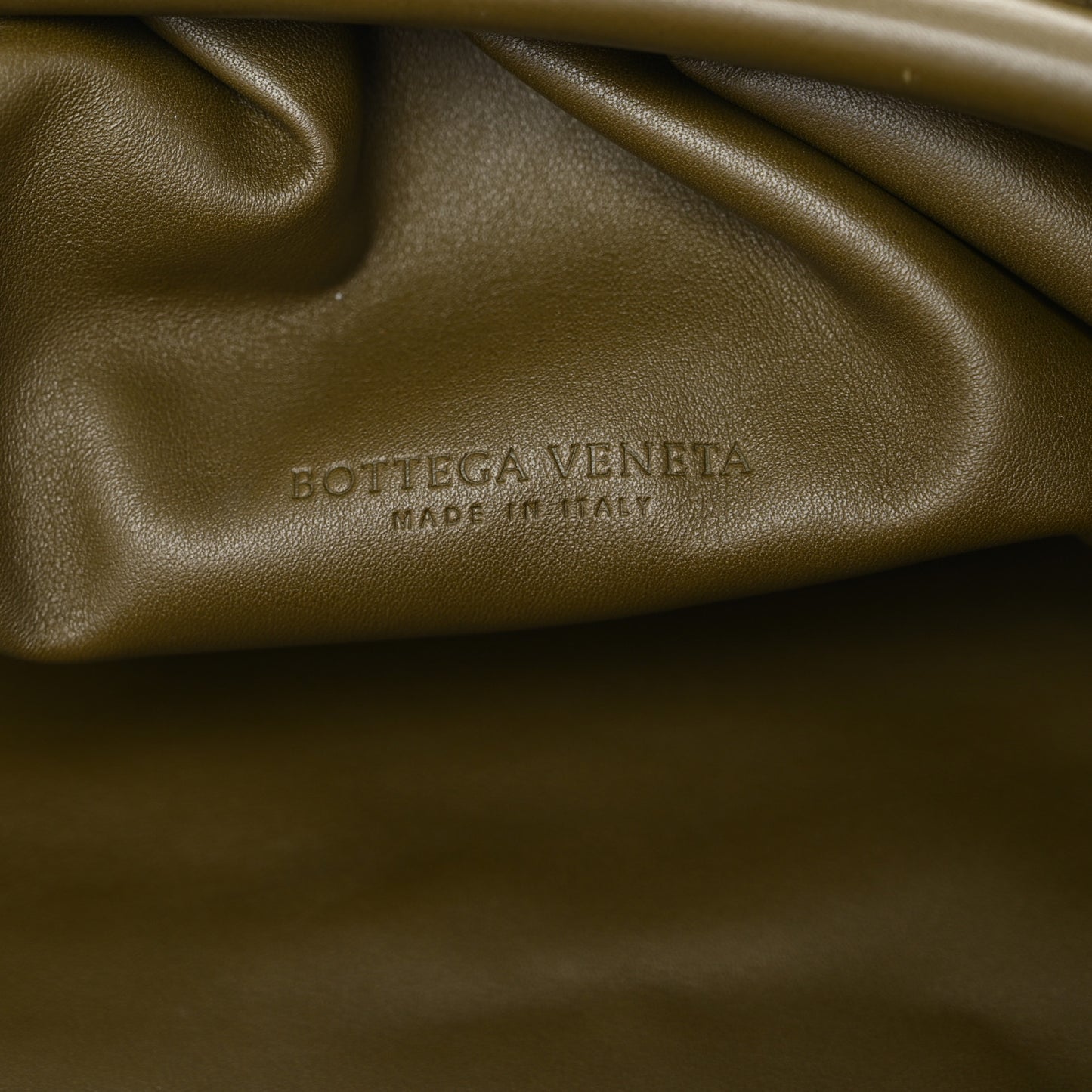 Smooth Butter Calf The Pouch Oversized Clutch Kaki Fondent