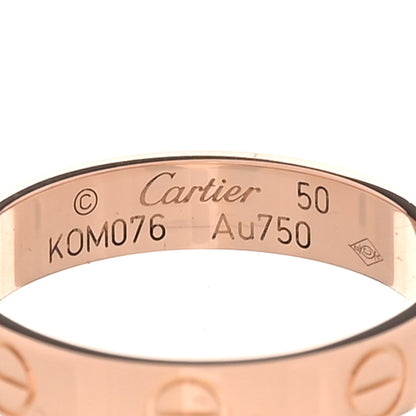 Cartier 18K Pink Gold 3.5mm LOVE Wedding Band Ring 50 5.25 4 of 5