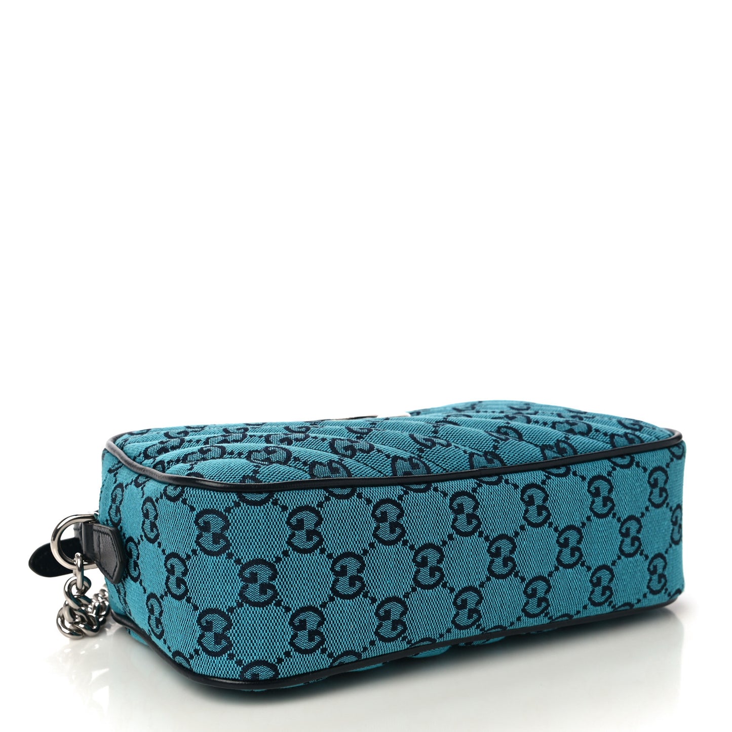 Monogram Multicolor Matelasse Diagonal Small GG Marmont Chain Shoulder Bag Light Blue