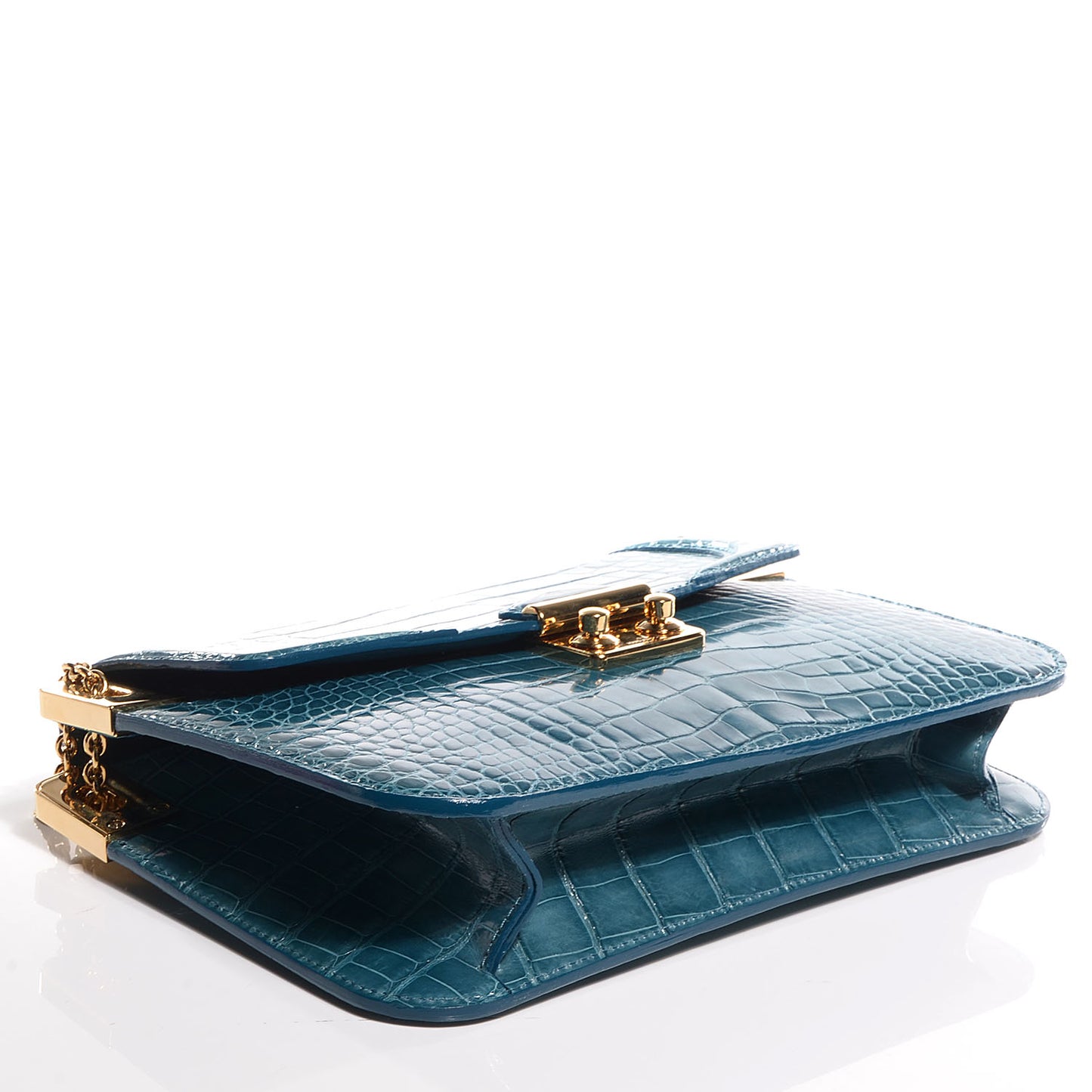 Alligator Shoulder Bag Blue Special Order