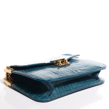 Louis Vuitton Alligator Shoulder Bag Blue Special Order 4 of 7