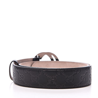 Gucci Guccissima Signature Interlocking G 40mm Belt 90 36 Black 3 of 6