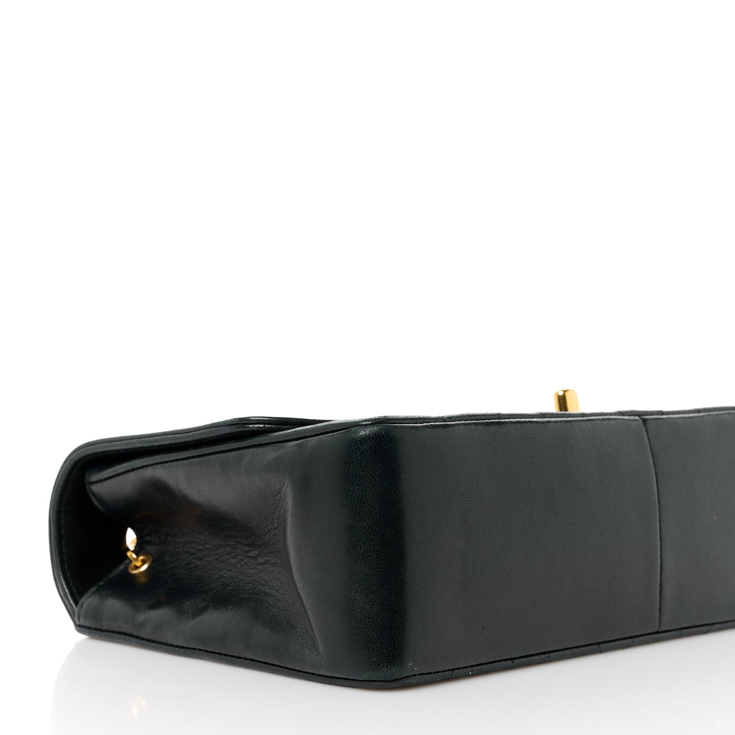 Lambskin Medium Single Flap Black