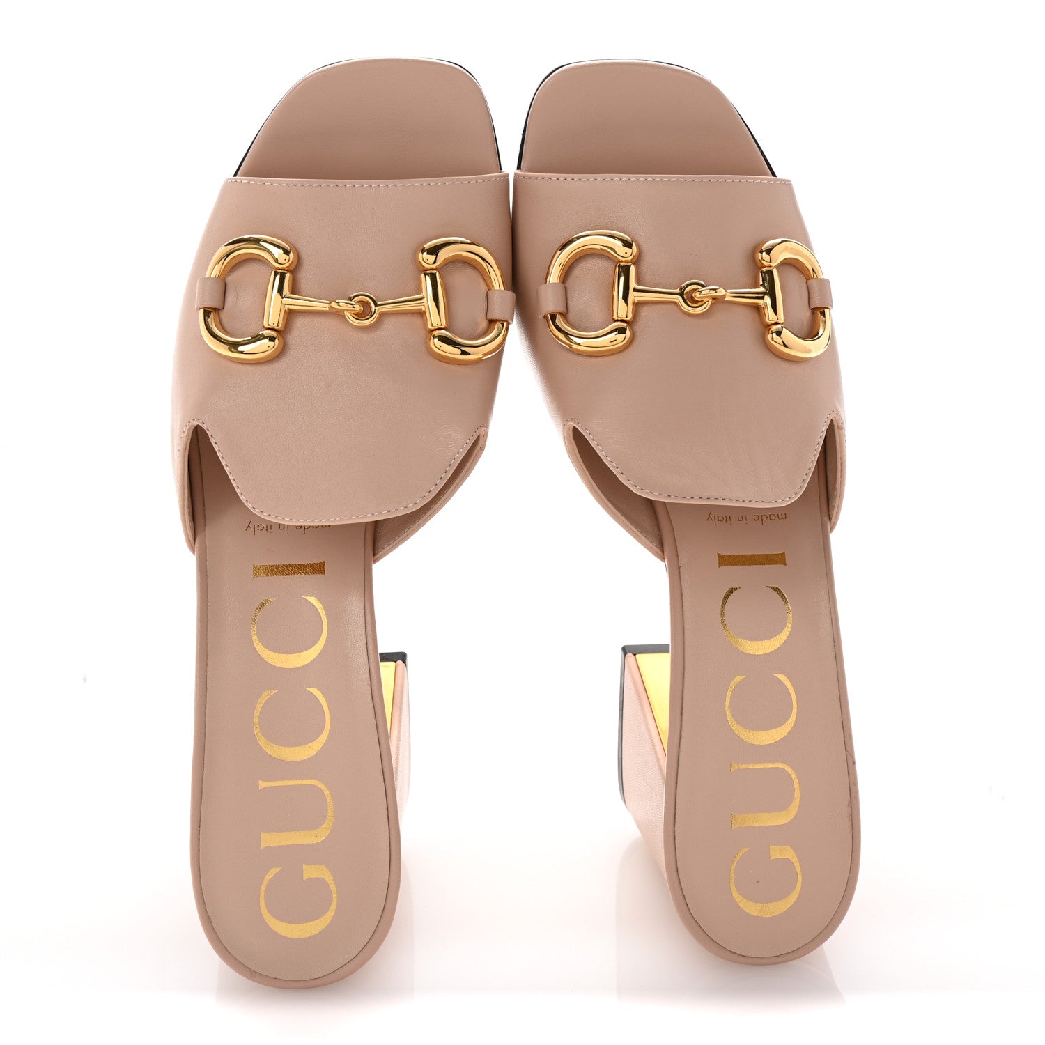 Gucci Nappa Horsebit 75mm Slide Sandals 37 Skin Rose 2 of 10