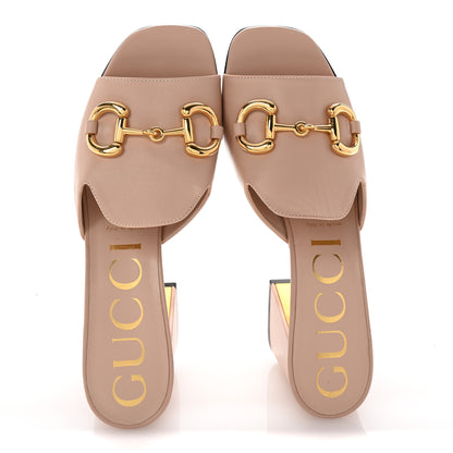 Gucci Nappa Horsebit 75mm Slide Sandals 37 Skin Rose 2 of 10