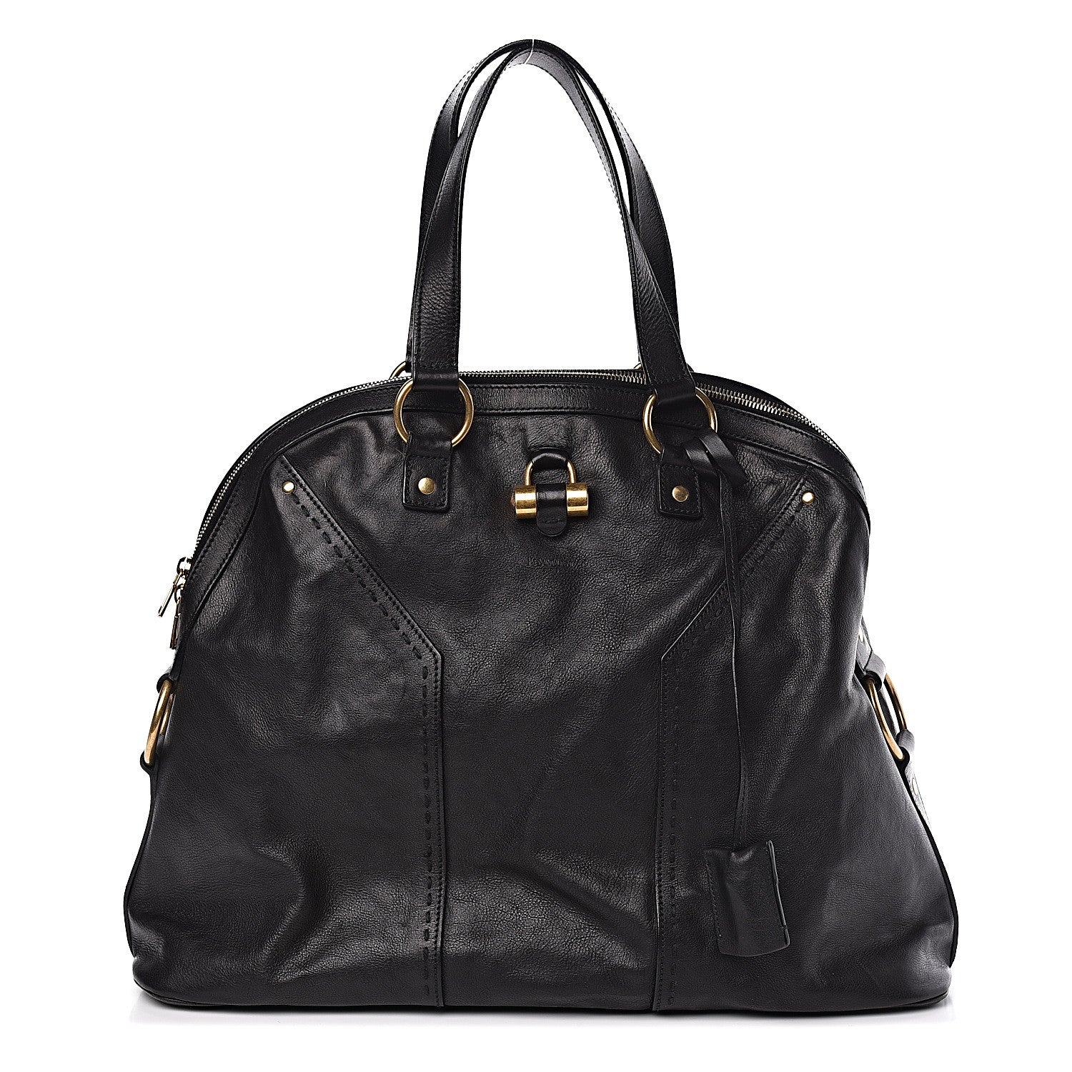 Saint Laurent Calfskin Oversized Muse Black 2 of 10