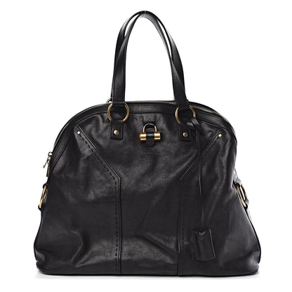 Saint Laurent Calfskin Oversized Muse Black 2 of 10