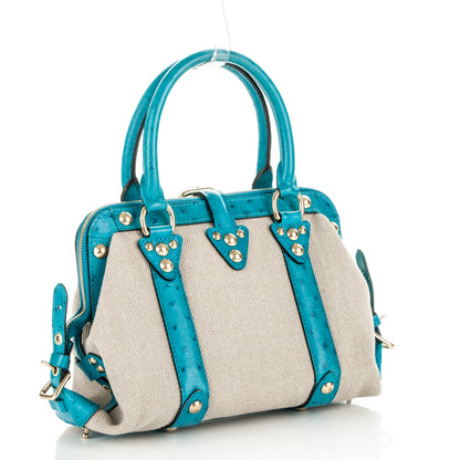 Louis Vuitton Toile Ostrich Trianon Sac De Nuit MM Turquoise 3 of 6