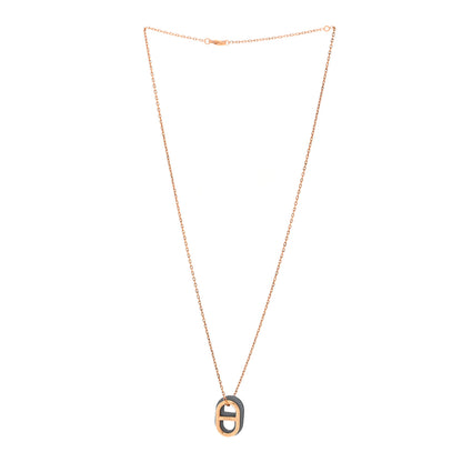 Hermes Swift O'Maillon Pendant Necklace Bleu Lin 3 of 7