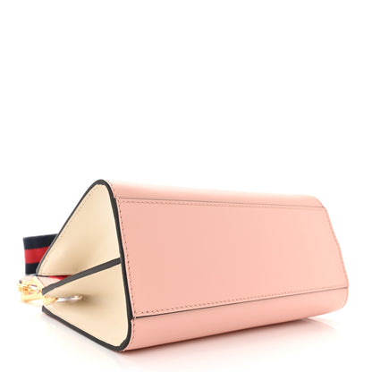 Gucci Nappa Bamboo Web Mini Nymphaea Top Handle Bag Perfect Pink Mystic White 4 of 10