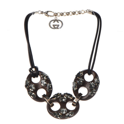 Gucci Wood Crystal Marina Necklace 3 of 7