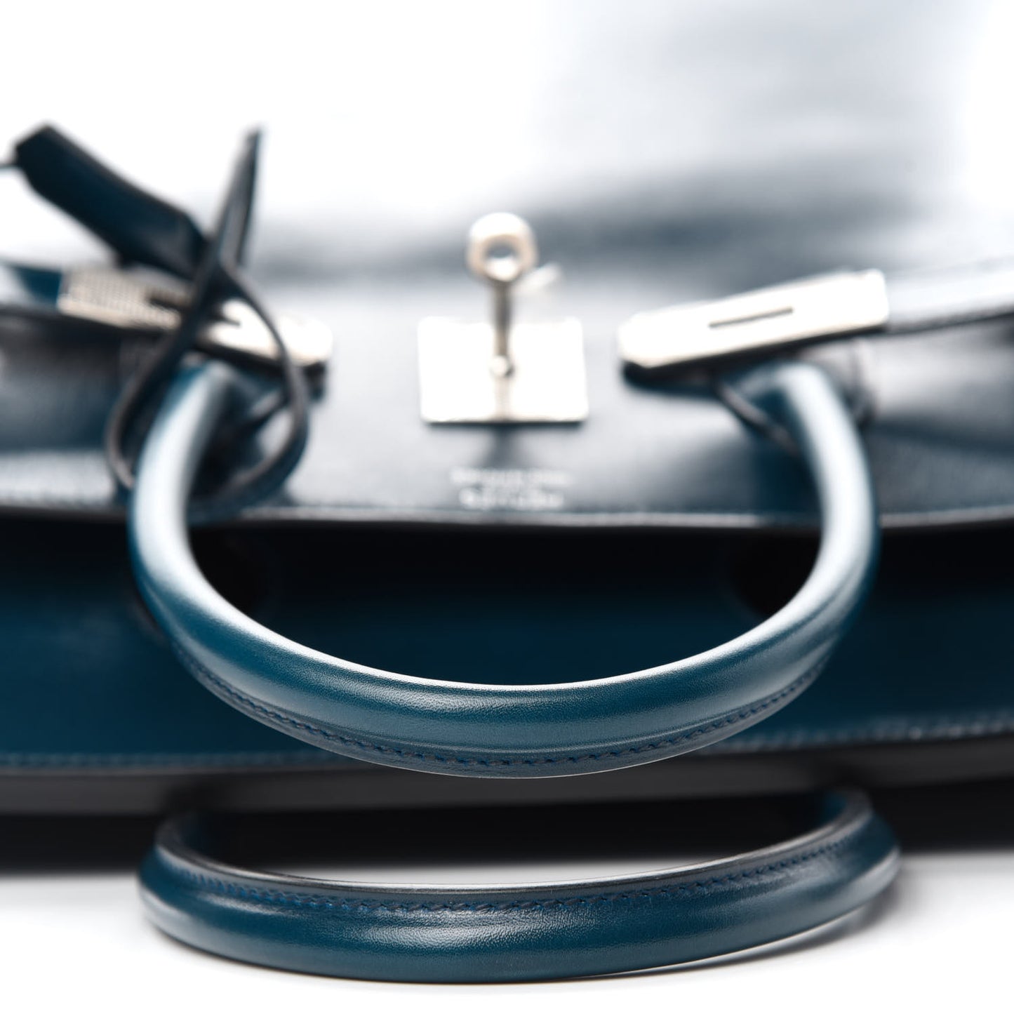 Box Guilloche Birkin 35 Bleu De Prusse