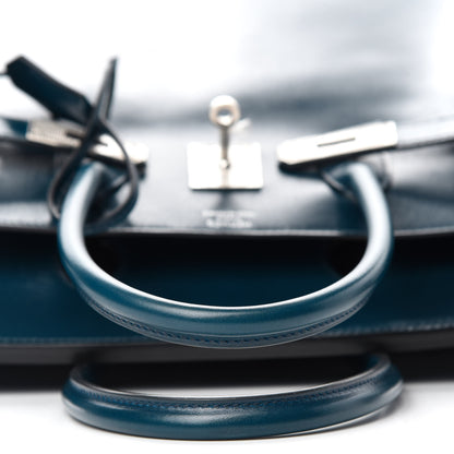 Hermes Box Guilloche Birkin 35 Bleu De Prusse 12 of 36