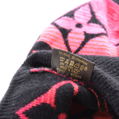 Louis Vuitton Wool Cashmere Monogram Sunset Snood Hat Black 4 of 4