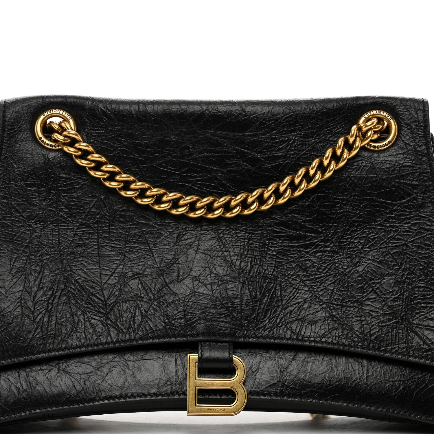 Balenciaga Crushed Calfskin Medium Crush Chain Bag Black 5 of 11