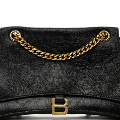 Balenciaga Crushed Calfskin Medium Crush Chain Bag Black 5 of 11