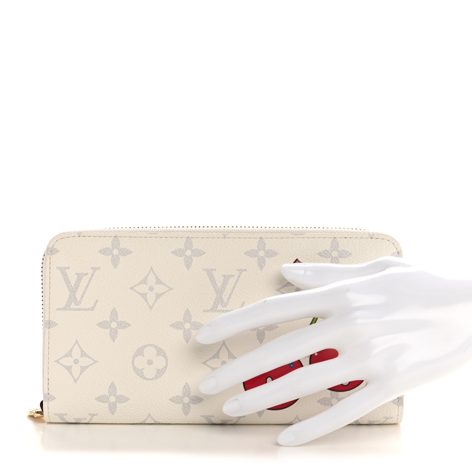 Louis Vuitton LV X TM Monogram Cerises Zippy Wallet White 1776435