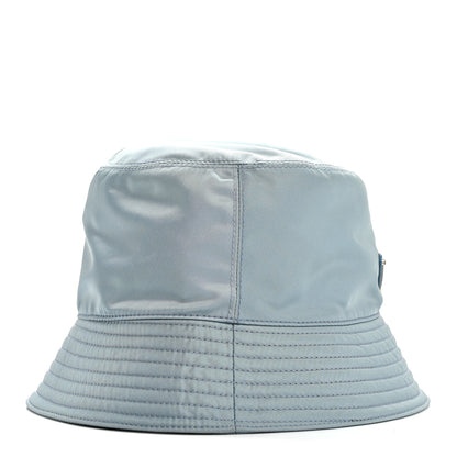 Prada Re-Nylon Metal Triangle Logo Womens Bucket Hat M Celeste 5 of 8