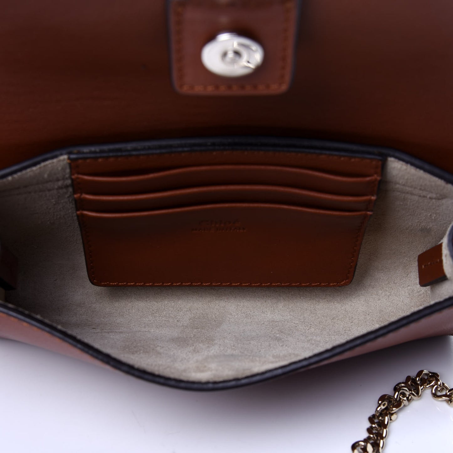 Suede Calfskin Mini Faye Shoulder Bag Tobacco
