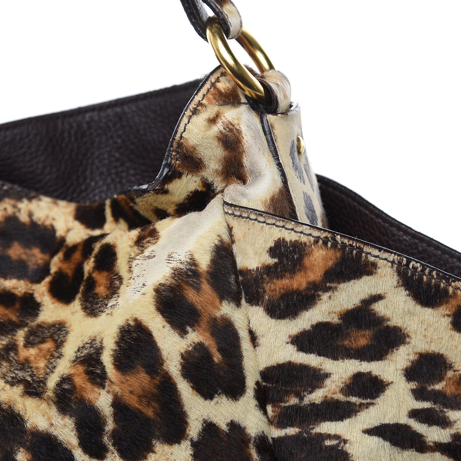 Prada Calf Hair Leopard Print Shoulder Bag Avorio 17 of 20