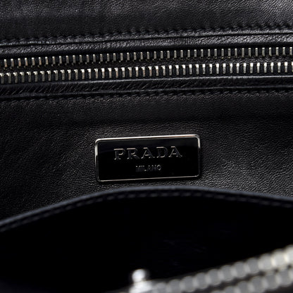 Prada Glace Calf Twin Pocket Tote Black 7 of 13