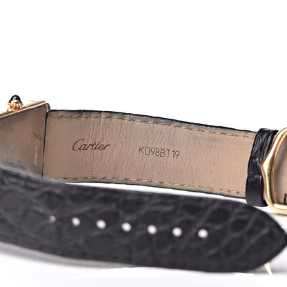 Cartier Stainless Steel 18K Yellow Gold Alligator 27mm Tank Solo Quartz Watch 8 of 8