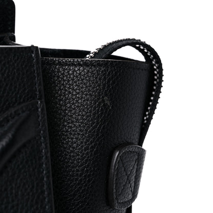 Celine Drummed Calfskin Micro Luggage Black 14 of 15